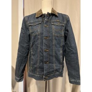 Wrangler Women's Authentic Western Flannel Lined Denim Blue Jacket Xl